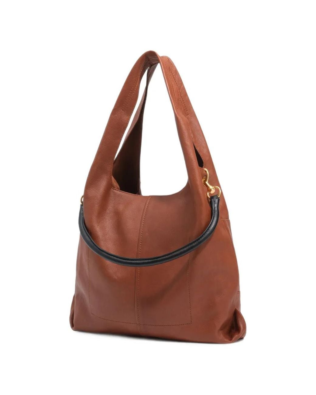 Bimba Y Lola Brown Large Light Patchwork Leather Paper Bag