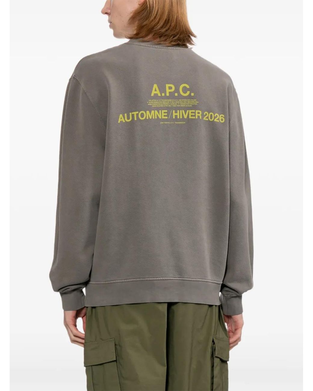 A.P.C. Gray Sweat Autumn28 for men