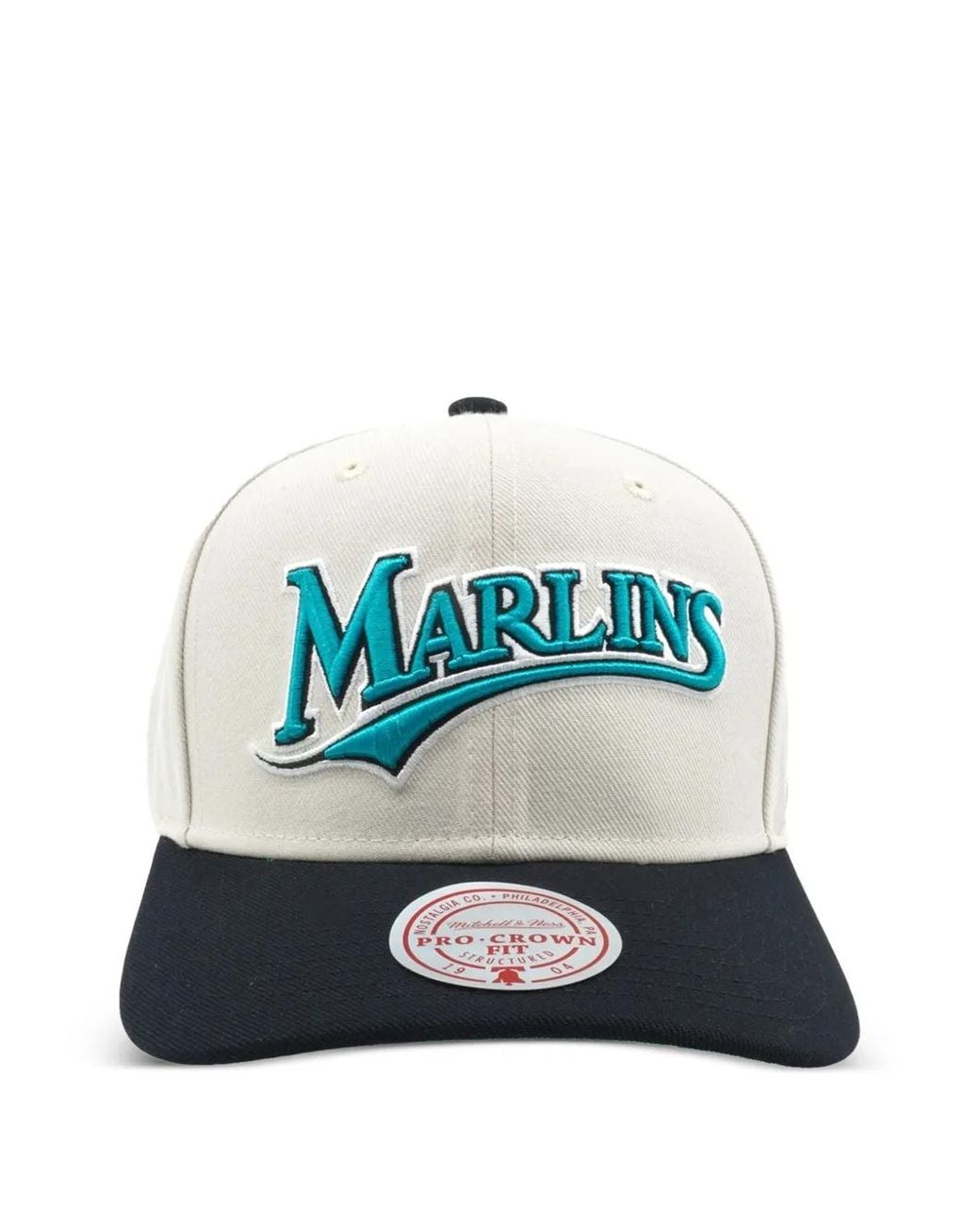 Mitchell & Ness Blue Miami Marlins Mlb Cooperstown Off Word Pro Cap for men