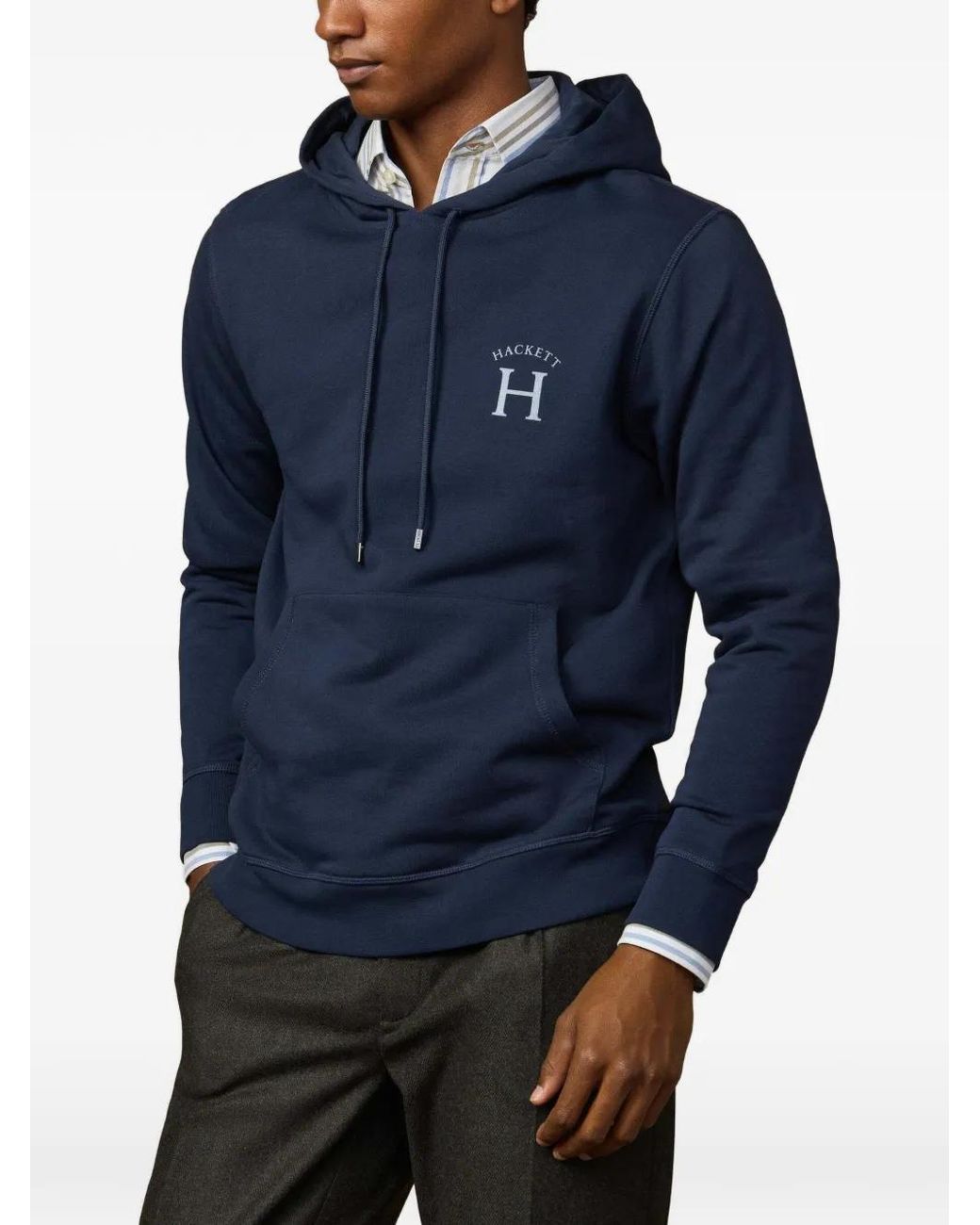 Sudadera Con Capucha Y Logo Hackett de hombre de color Blue
