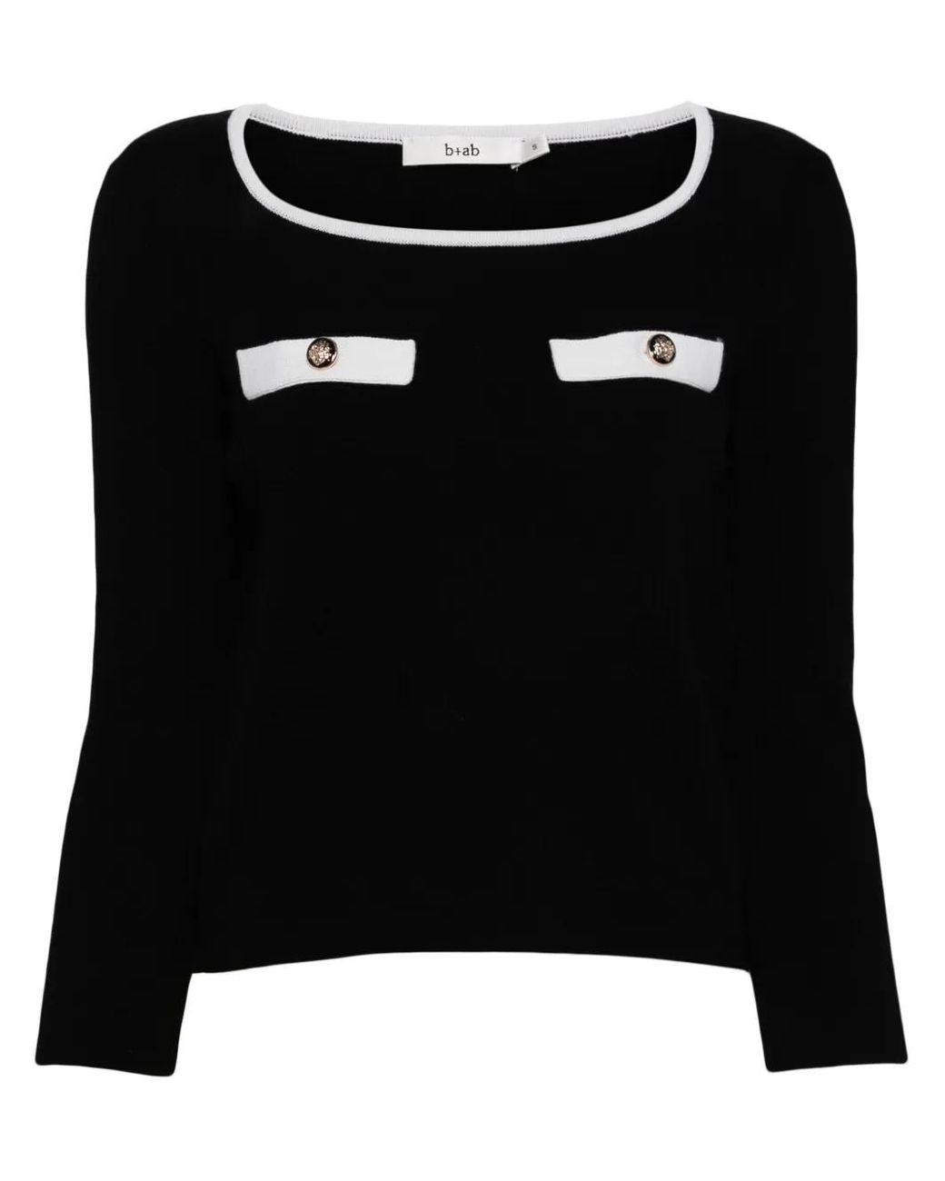 B+ AB Cropped Top in het Black