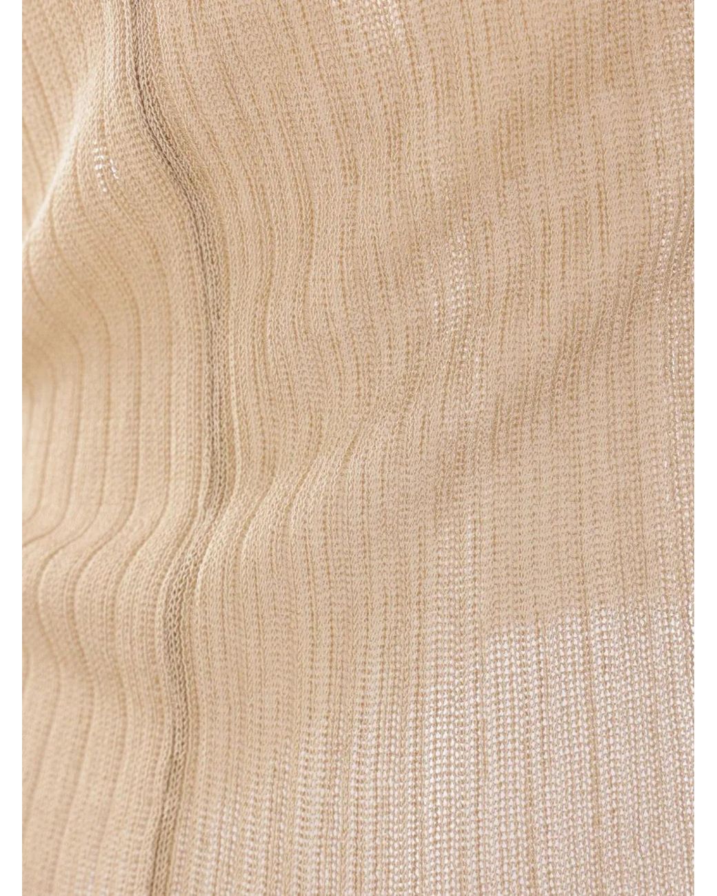 Max Mara Natural Ribbed Tank Top