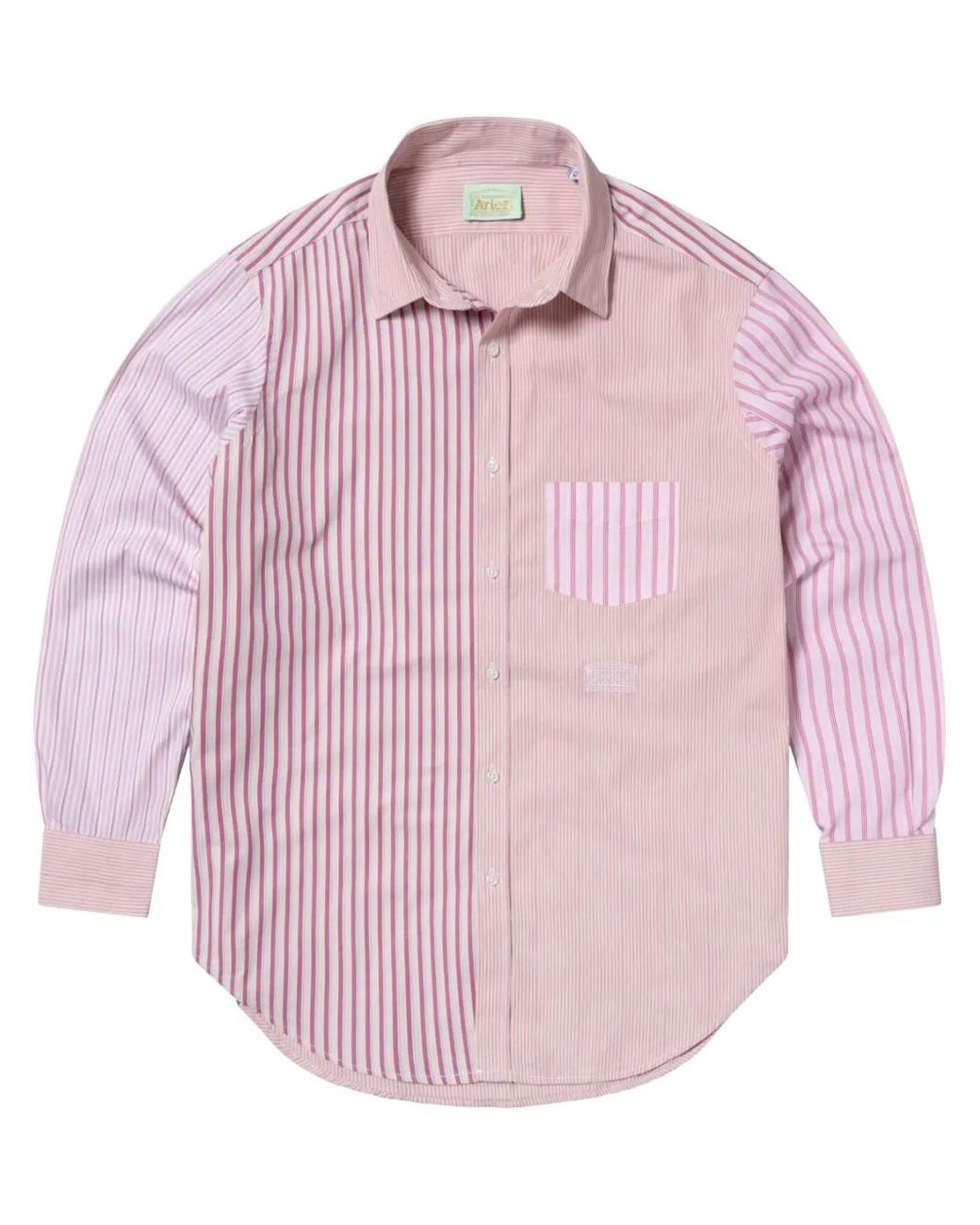 Aries Pink Striped Button-Up Shirt