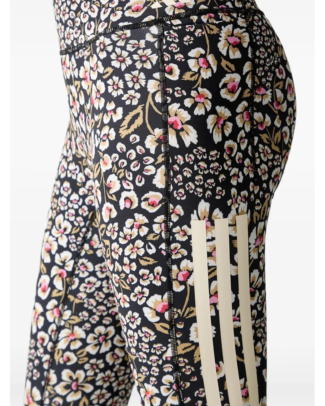 Adidas Black X Farm Rio Optime Floral-Print Leggings
