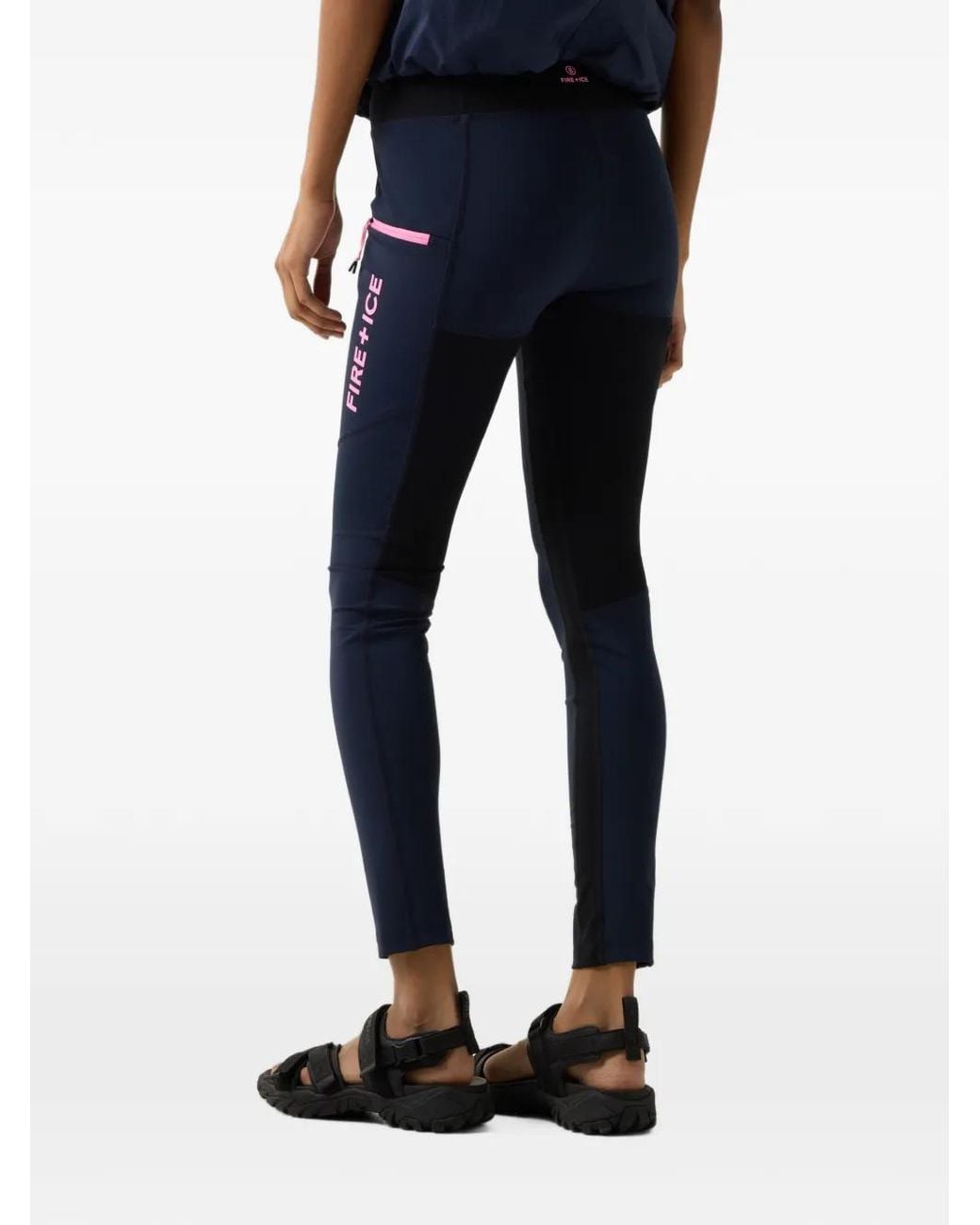 Bogner Fire + Ice Blue Candra Logo-Print Leggings