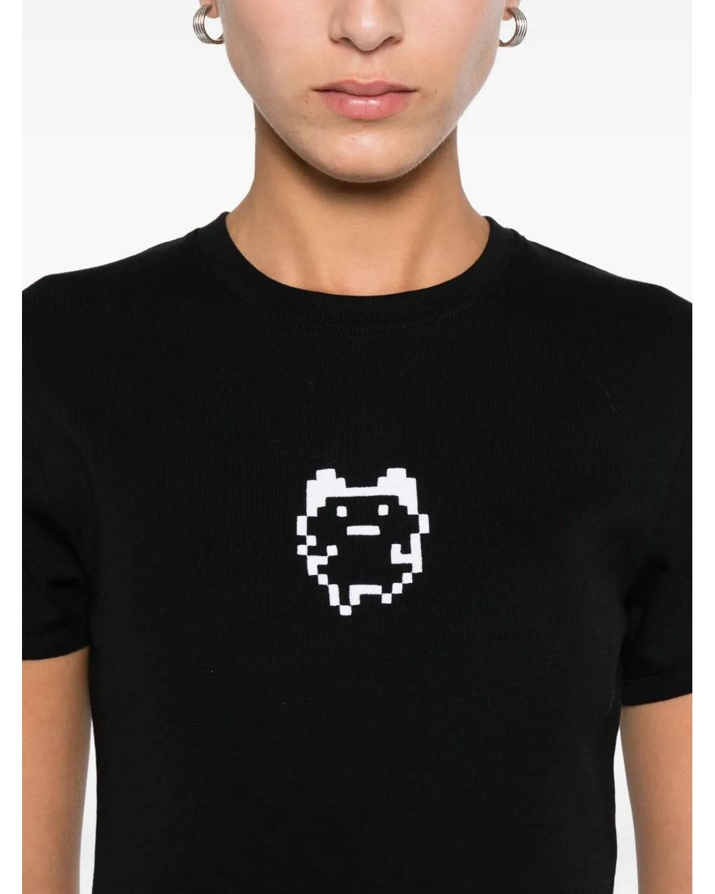 Coperni Black Graphic-Print T-Shirt