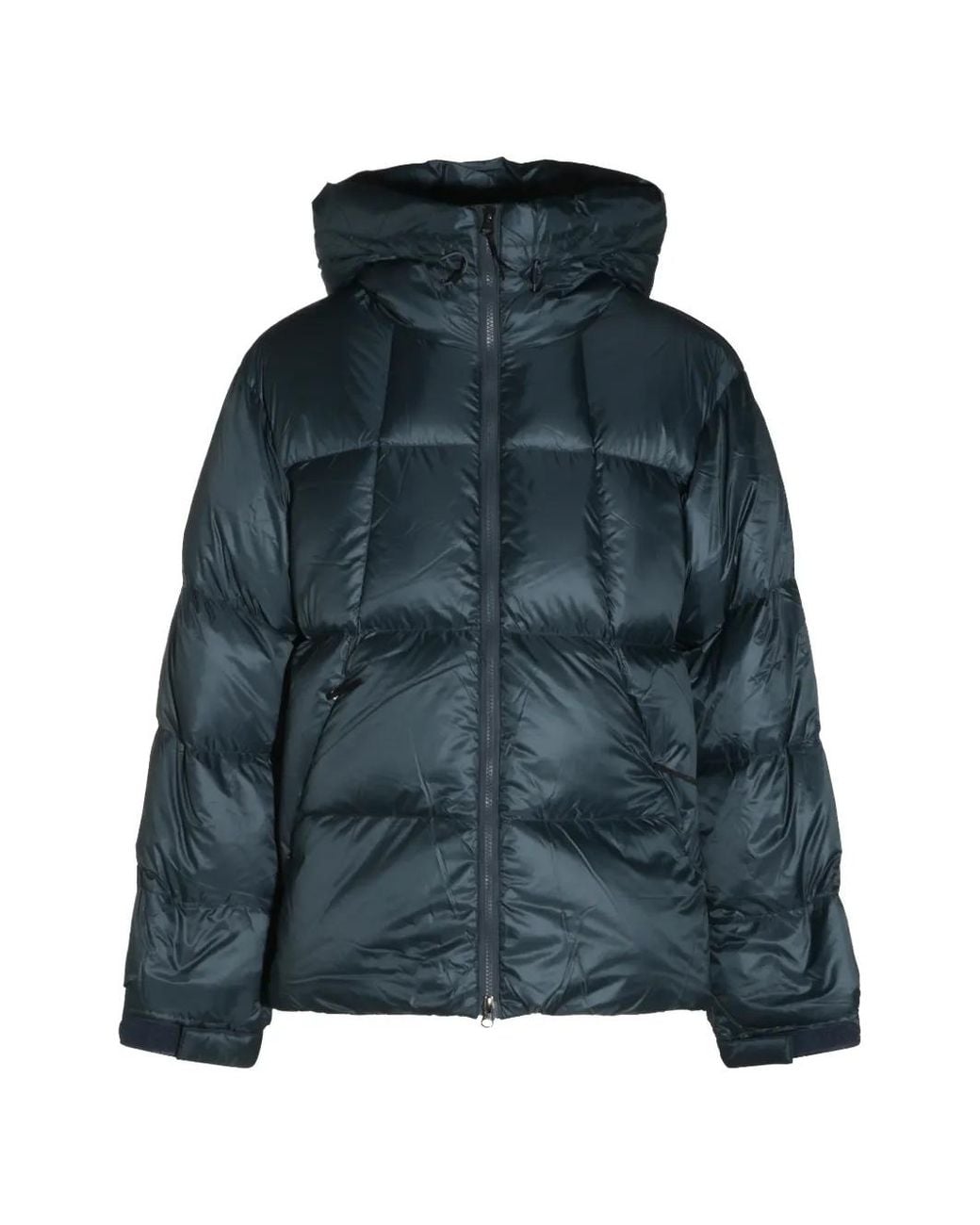 Goldwin Blue Crystallite Hooded Quilted Coat for men
