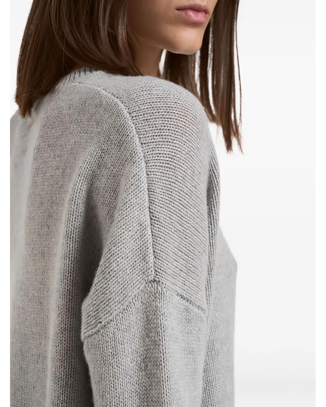 Lisa Yang Gray Long-Sleeve Sweater