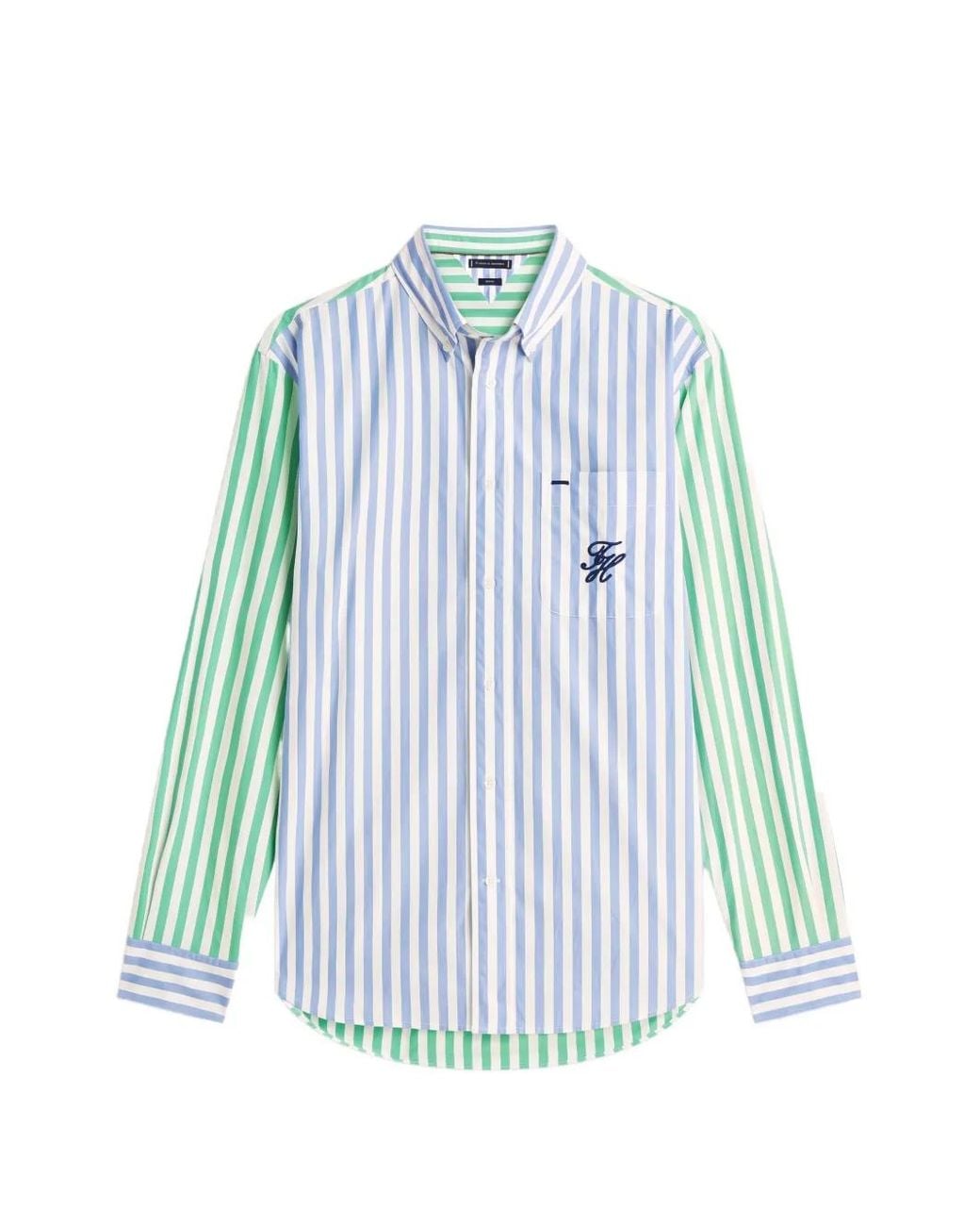 Tommy Hilfiger Blue Papertouch Striped Shirt for men