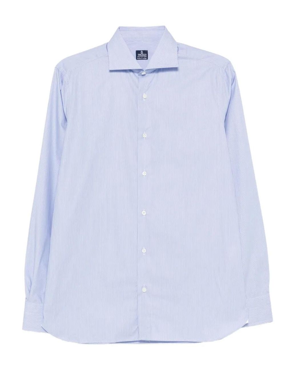 Truzzi Blue Striped Cotton Shirt for men