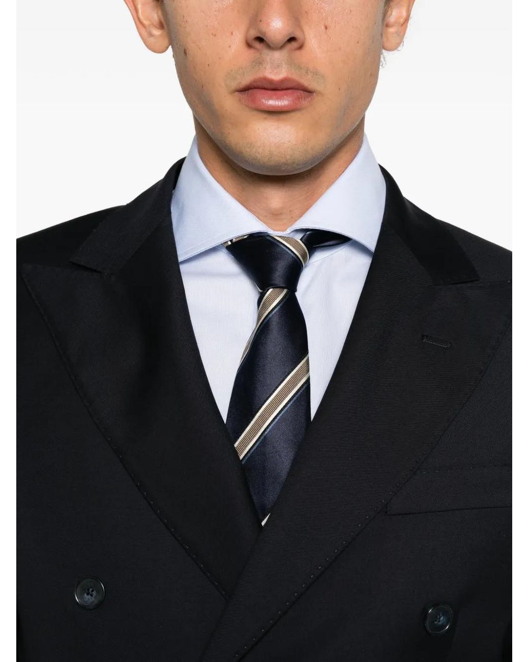 época Blue Costume À Veste À Boutonnière Croisée for men