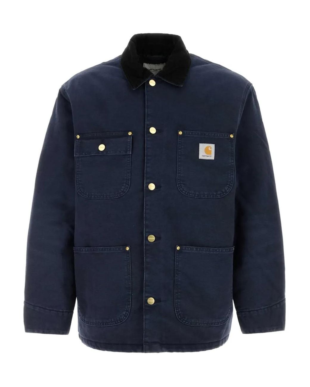 Carhartt Blue Og Diamond-Quilted Chore Coat for men