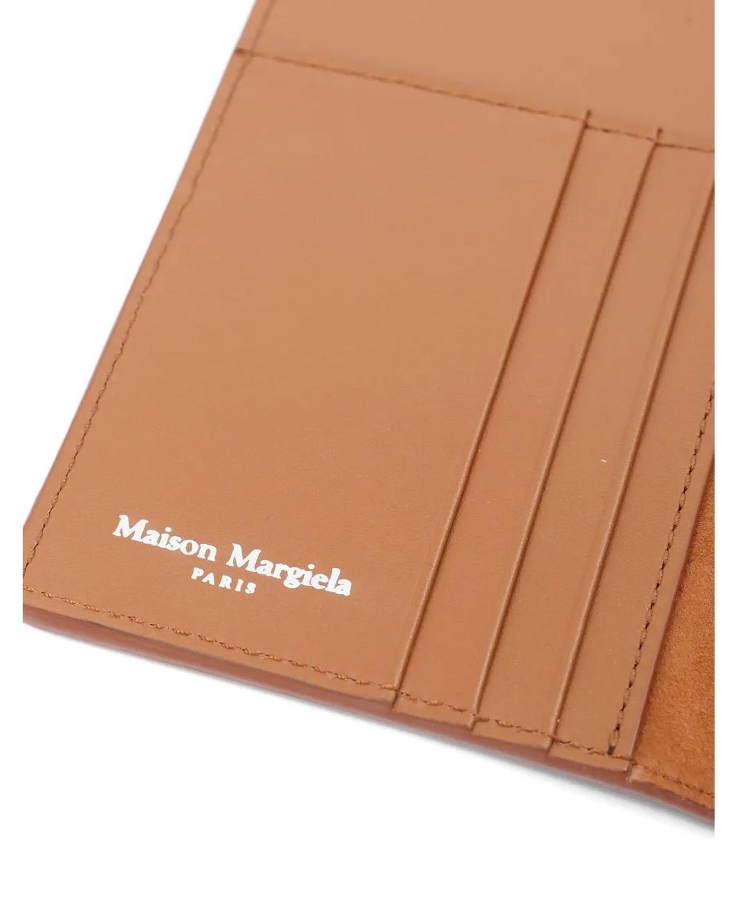 Maison Margiela Brown Leather Passport Holder