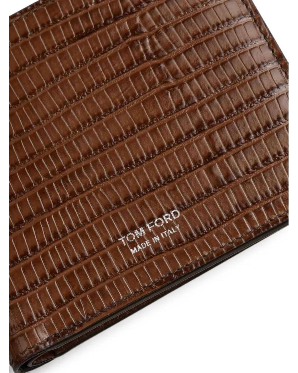 Tom Ford Portemonnaie Mit Eidechsen-Effekt in Brown für Herren