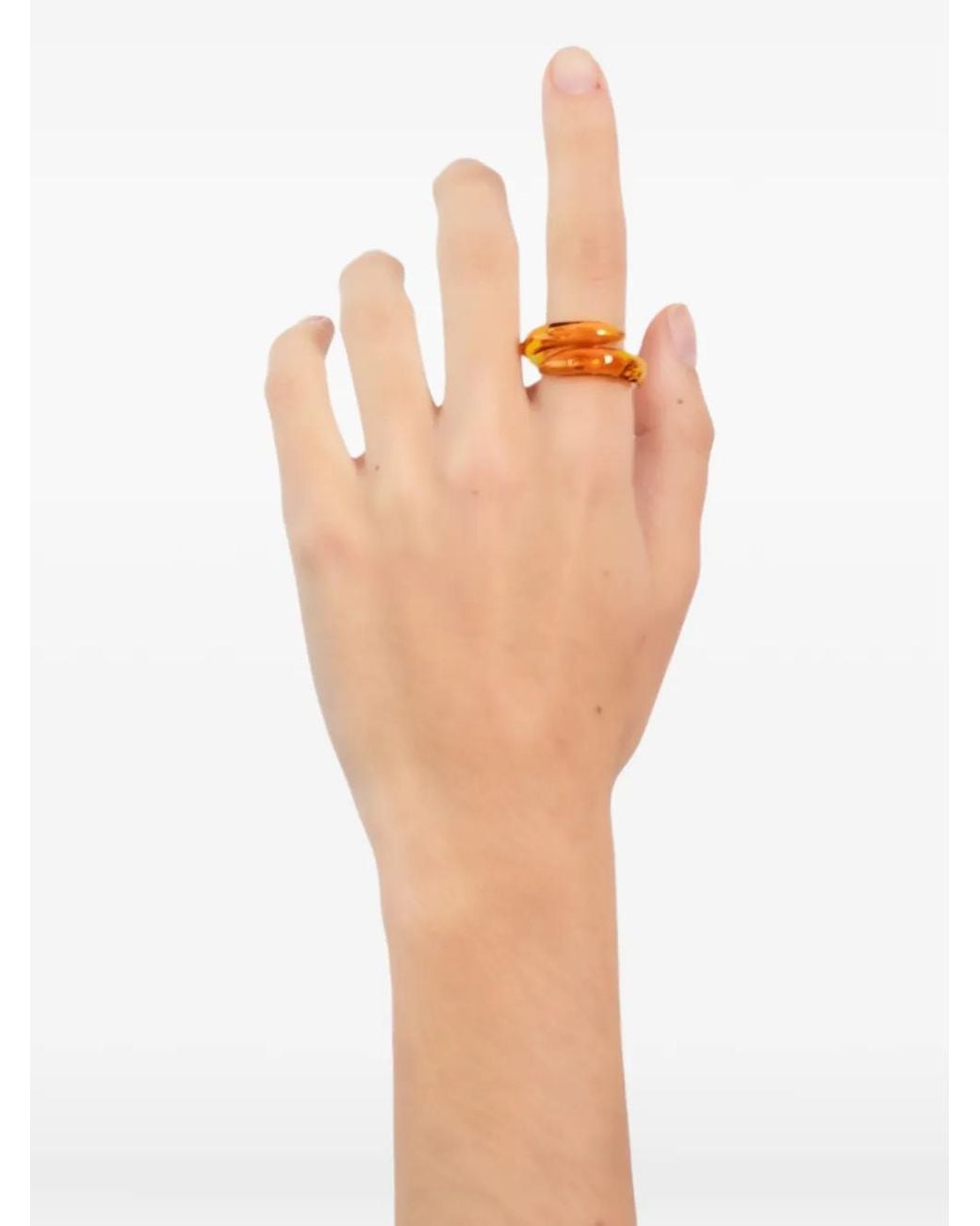 Salvárea White Remolino Glass Ring