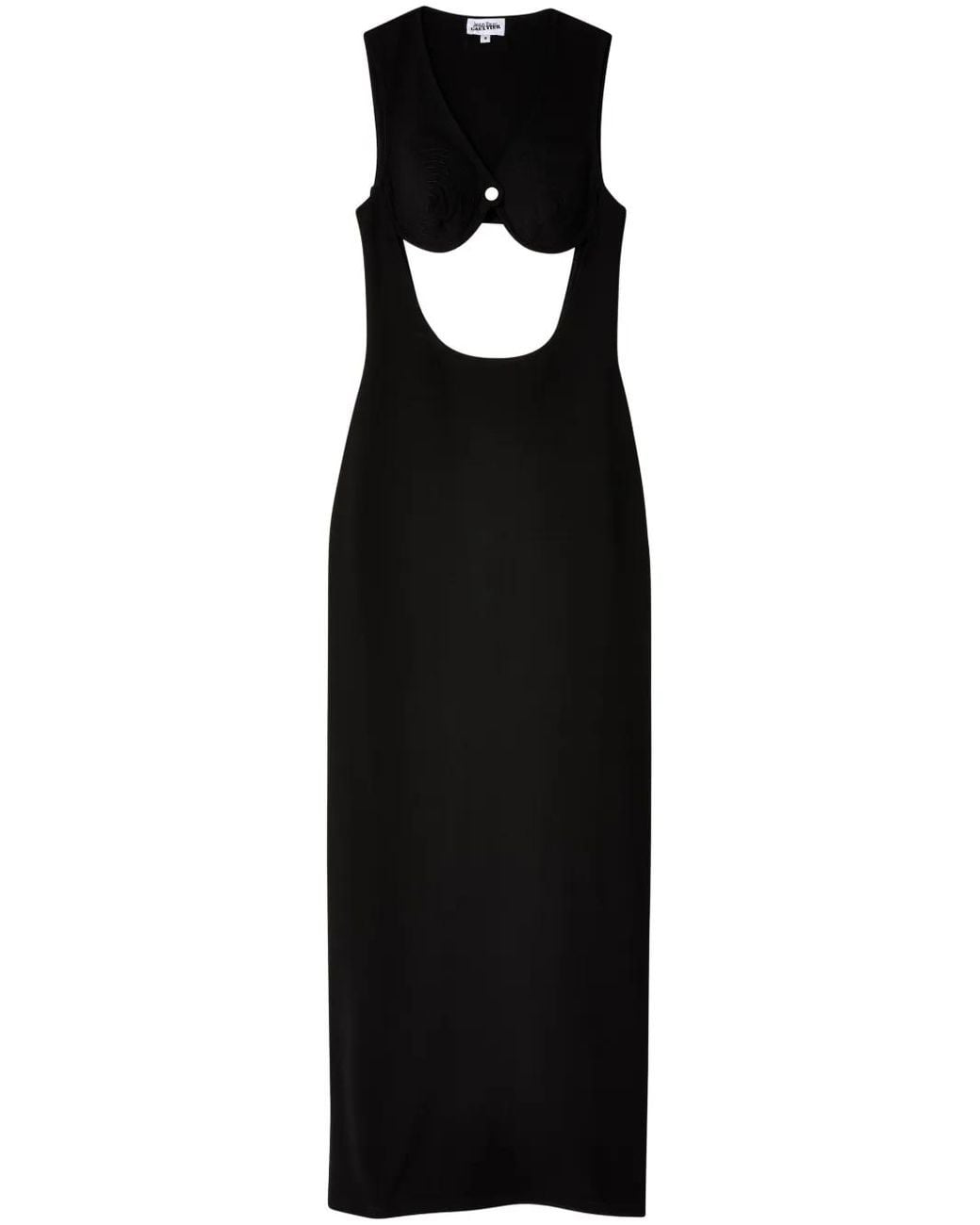 Jean Paul Gaultier Black Madonna Jersey Maxi Dress