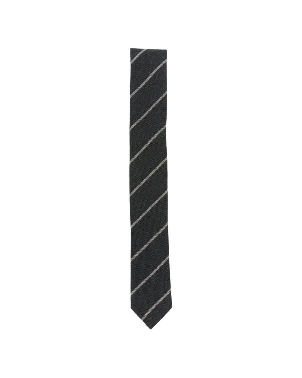 Eleventy White Diagonal-Stripe Tie for men