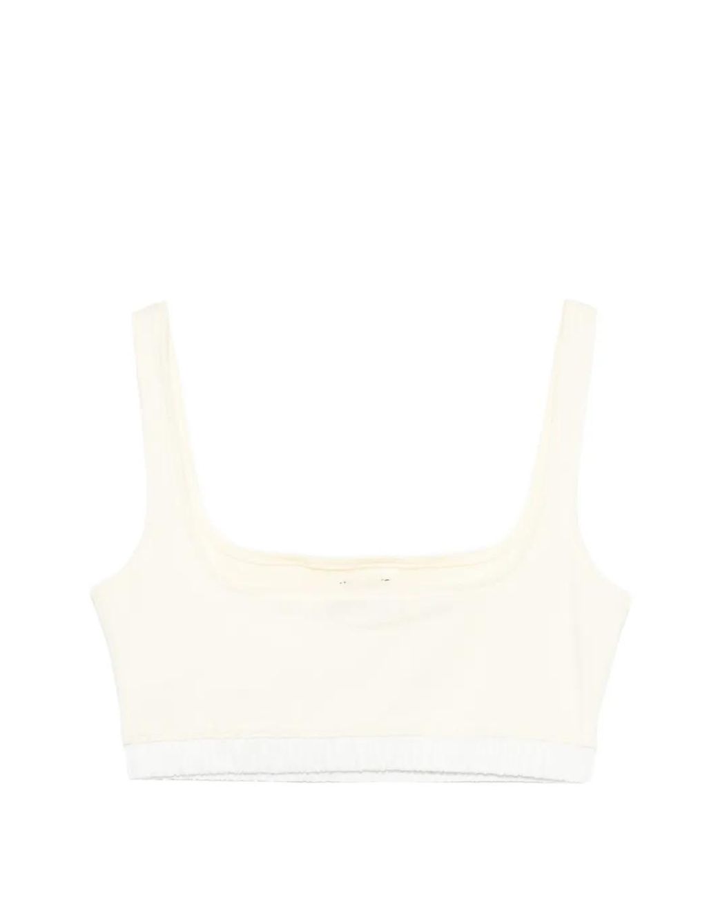 Entire studios White Logo-Patch Crop Top