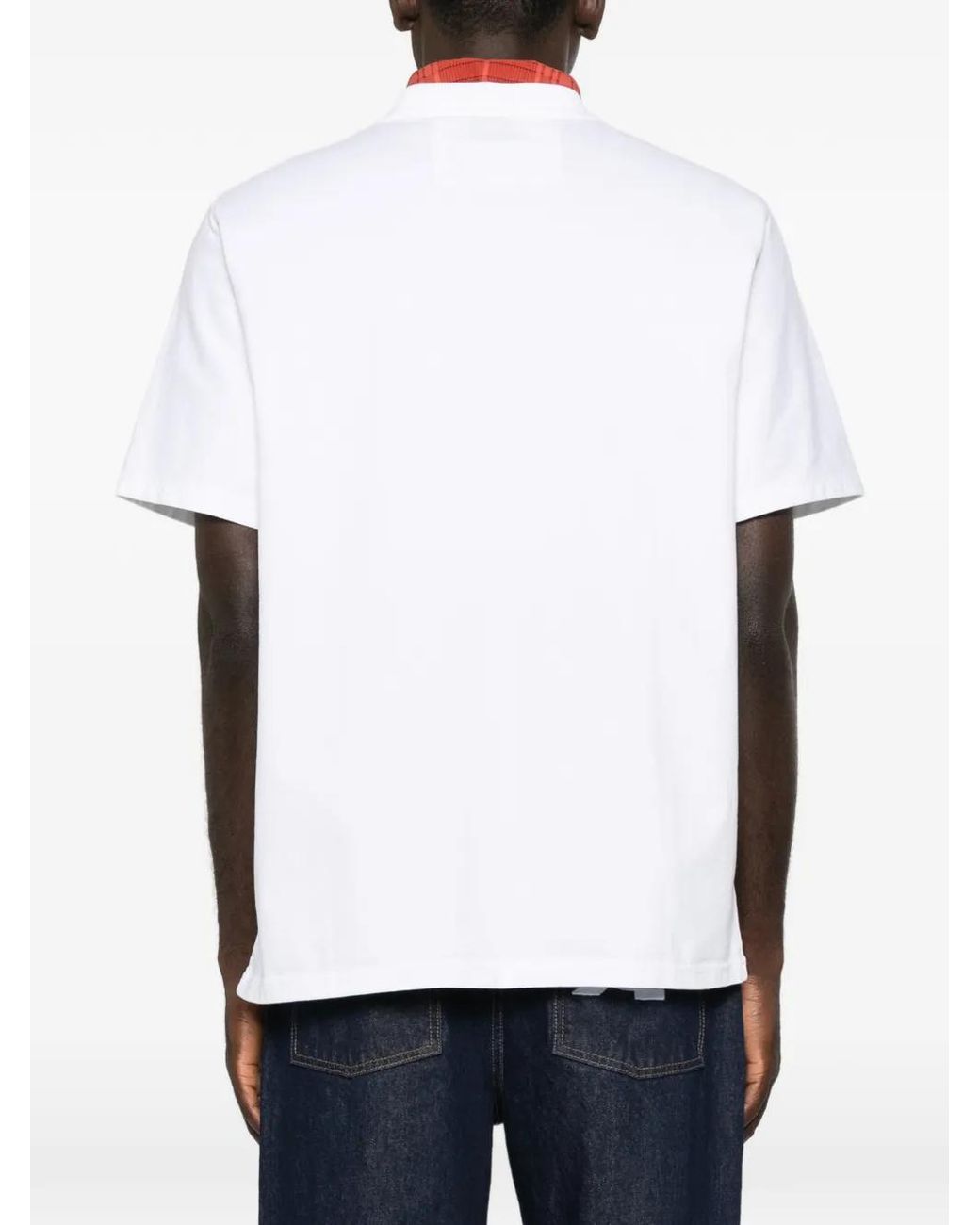 Arte' White Logo-Embroidered T-Shirt for men