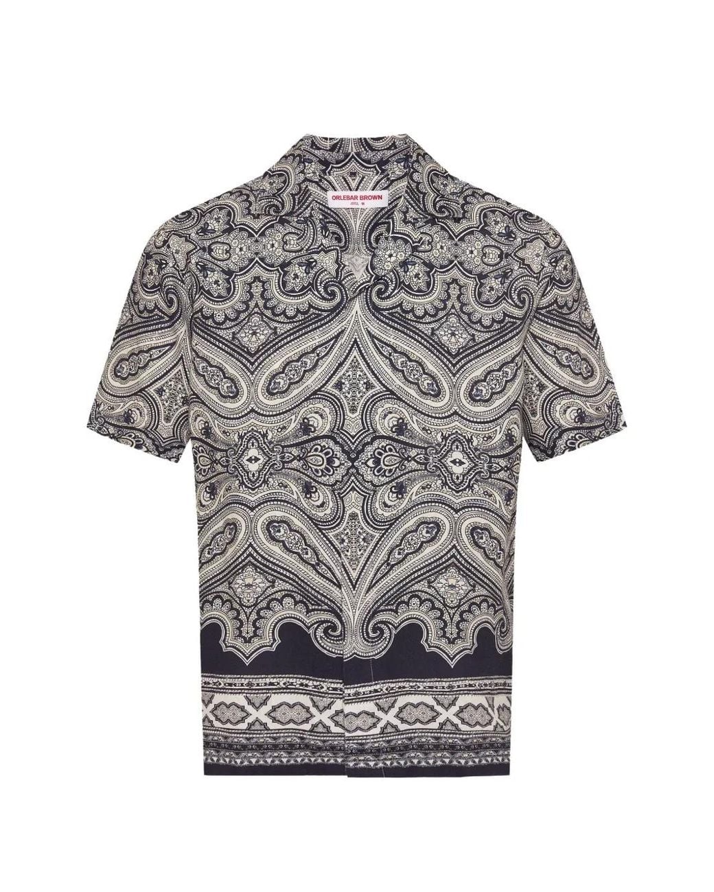 Orlebar Brown Gray Short Sleeve Shirt for men
