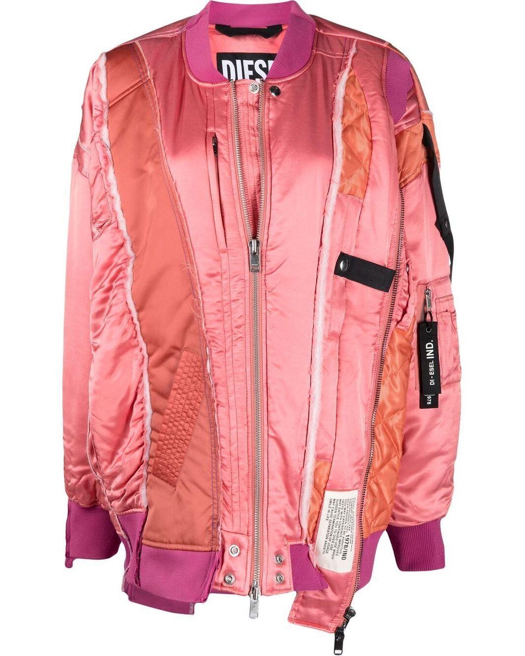 diesel G-FRANKIE 再構築 bomber jacket MA-1 DIESEL G-frankie Deconstructed Bomber Jacket in Pink | Lyst