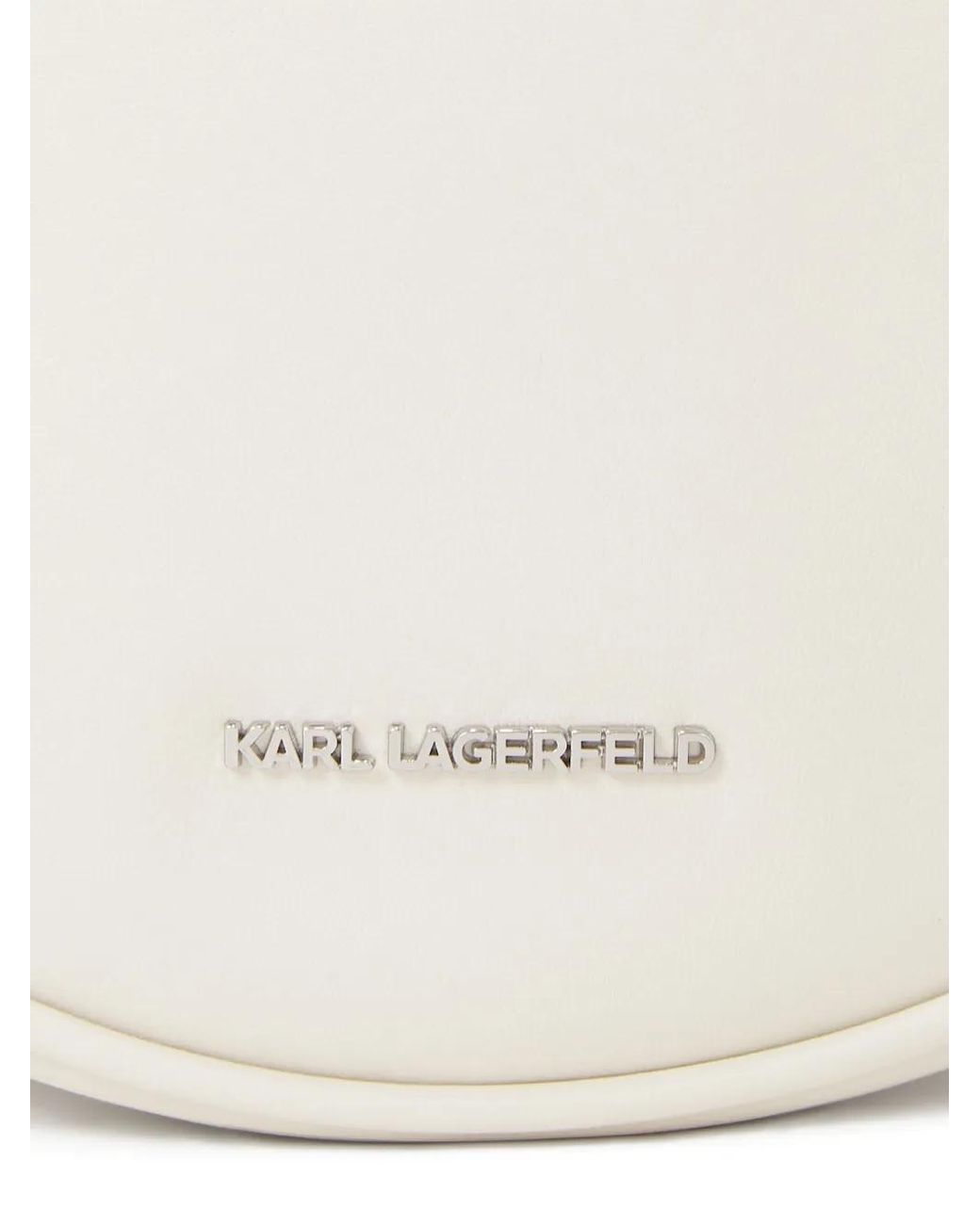 Karl Lagerfeld White Ikon Le Chat Cross Body Bag