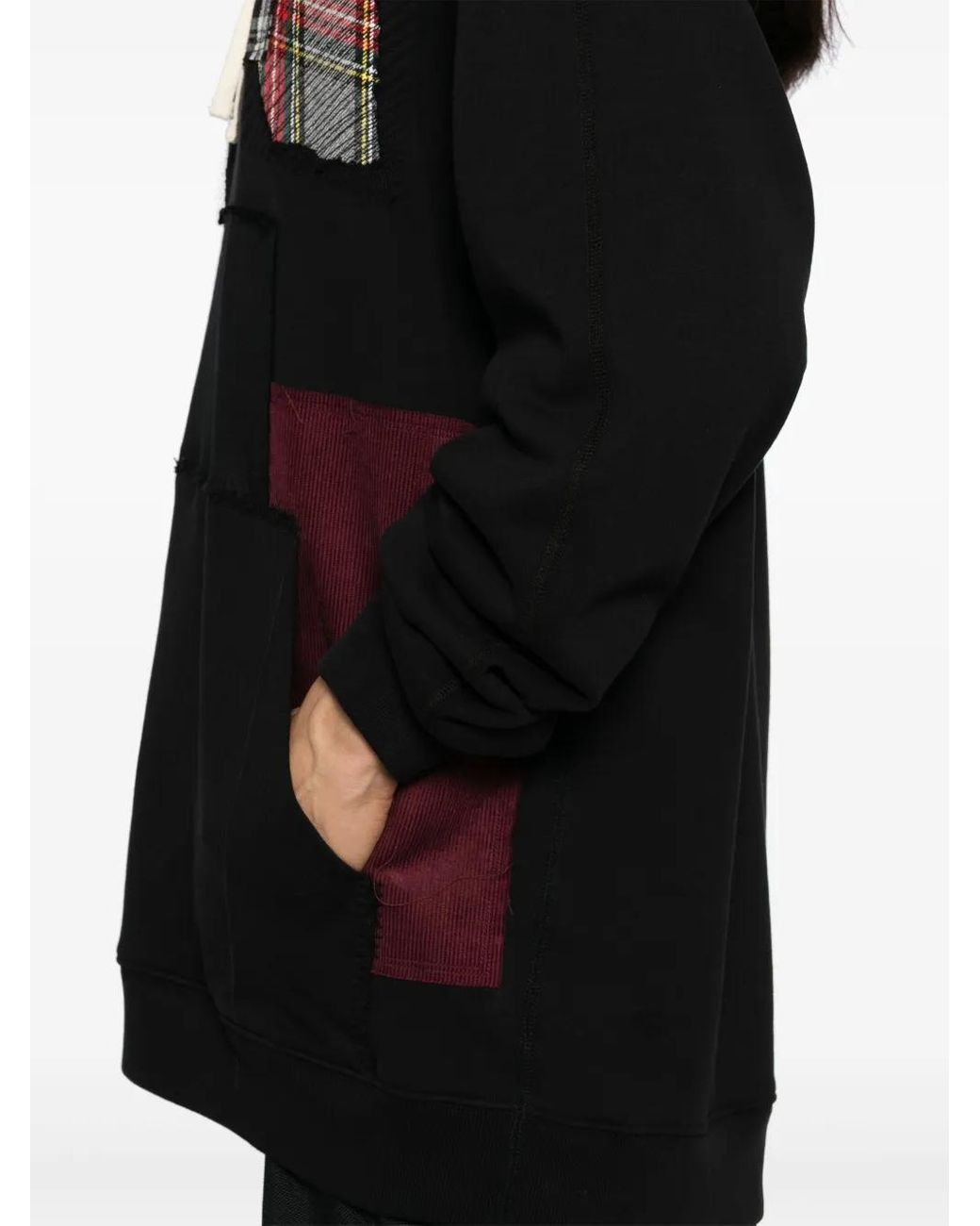 Junya Watanabe Hoodie Met Patchwork in het Black voor heren