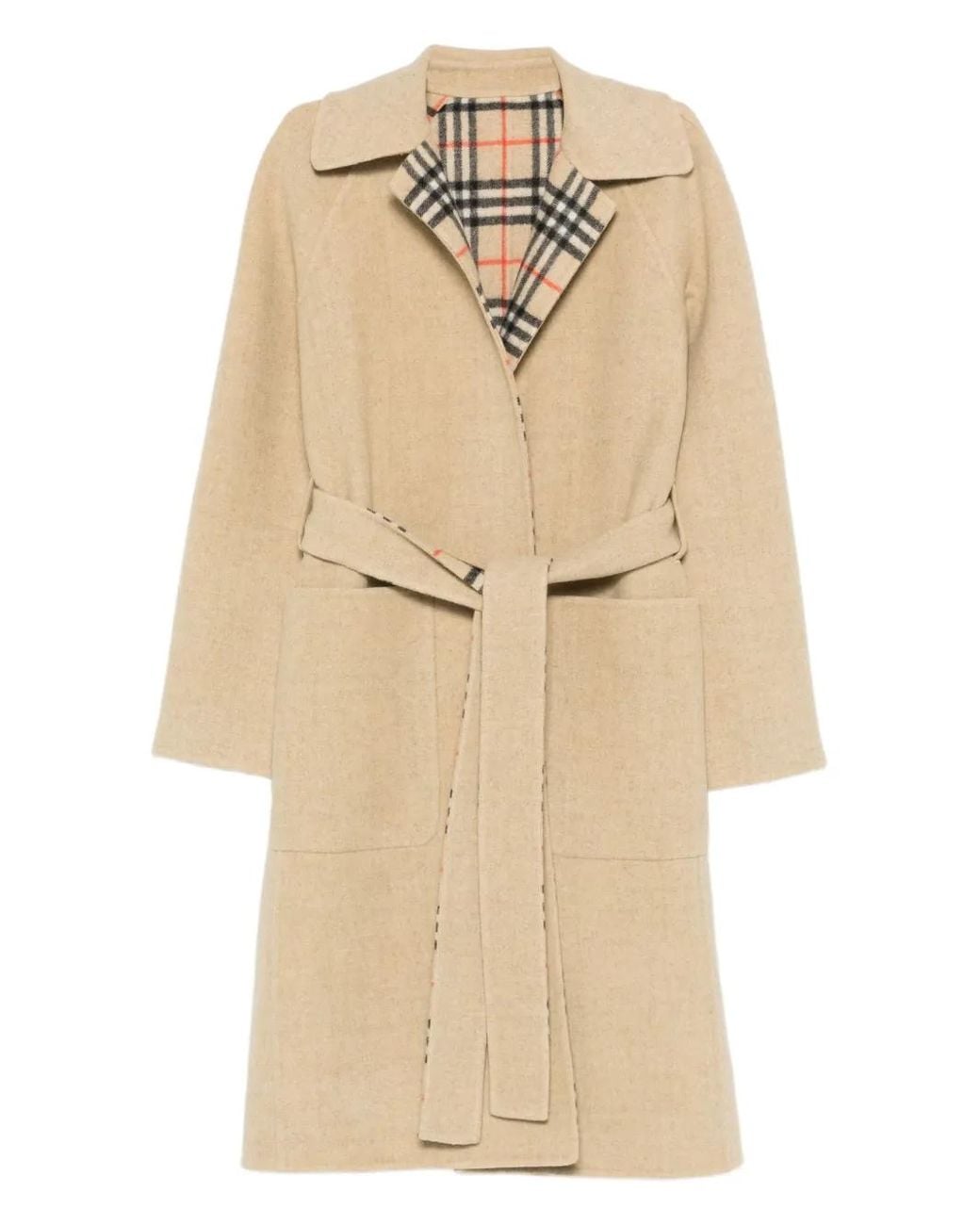 Abrigo Reversible Con Diseño Cruzado Burberry de color Natural