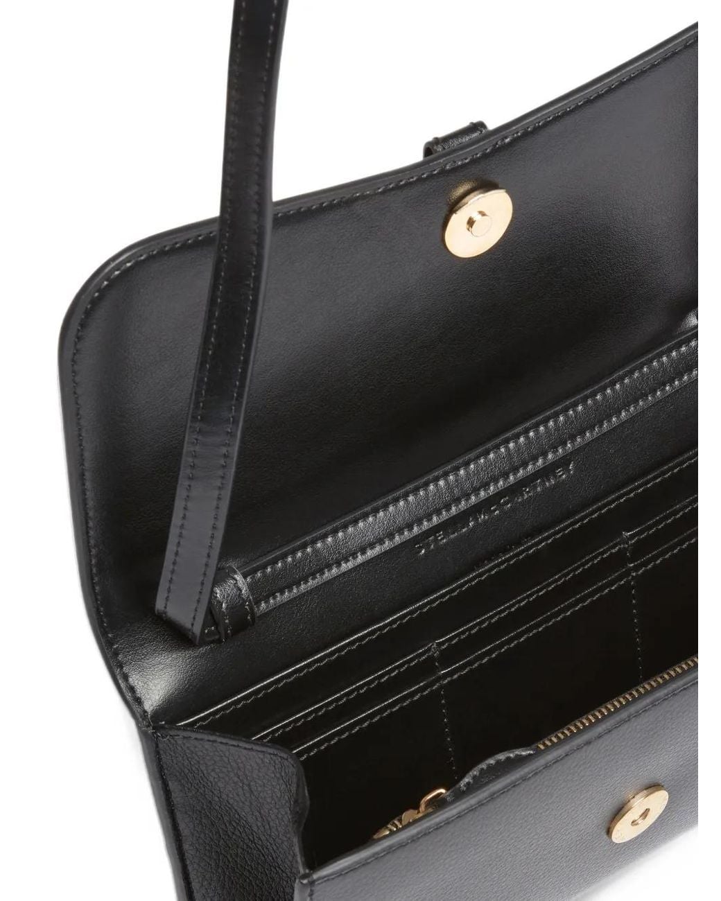 Stella McCartney Black Ryder Flap Crossbody Bag