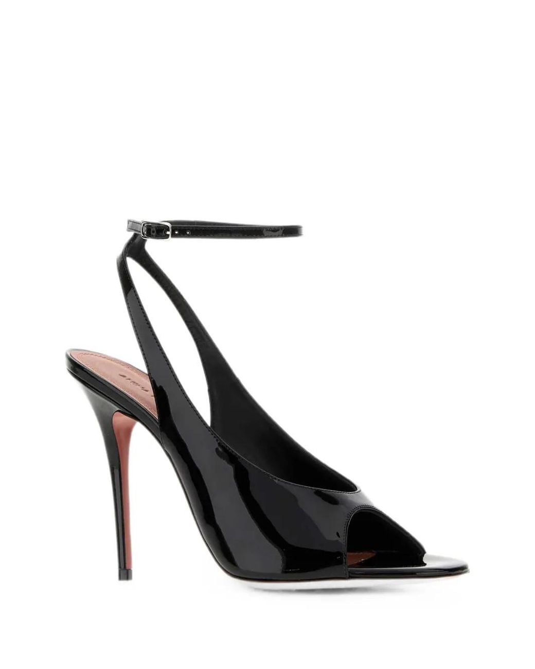 AMINA MUADDI Black Anok Patent Leather Sandals