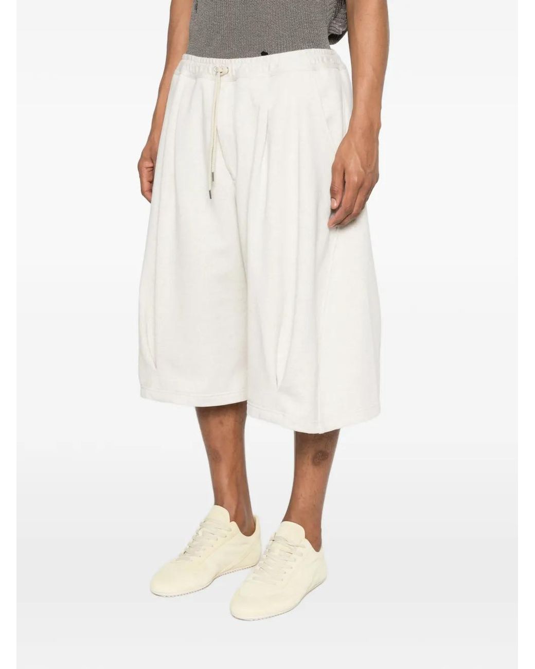 KHOKI White Drawstring Shorts for men