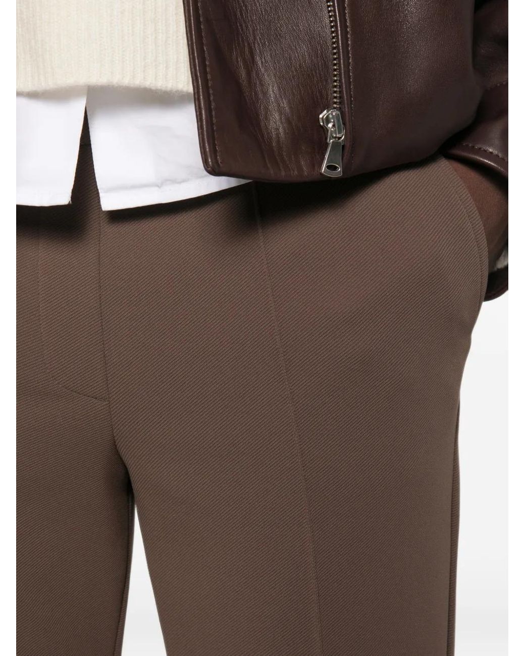 Cambio Brown Francoise Flared Trousers