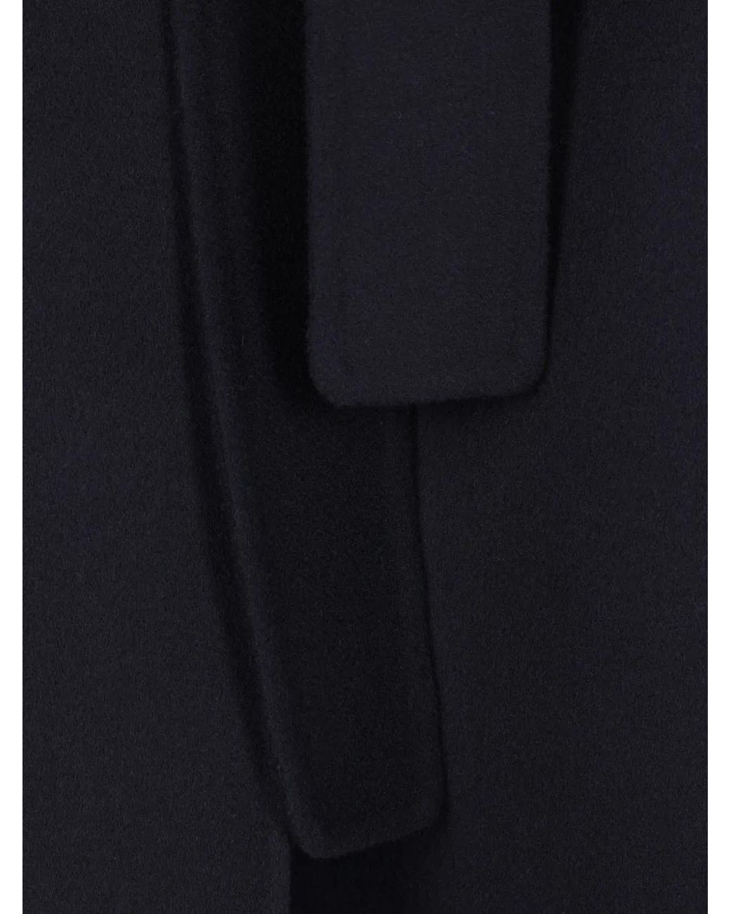 Max Mara Blue Wool Midi Coat
