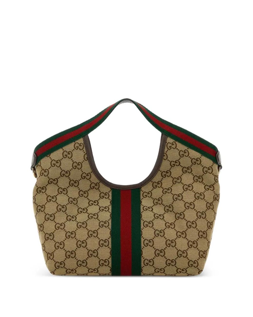 Gucci Green Small Giglio Monogram-Pattern Tote Bag