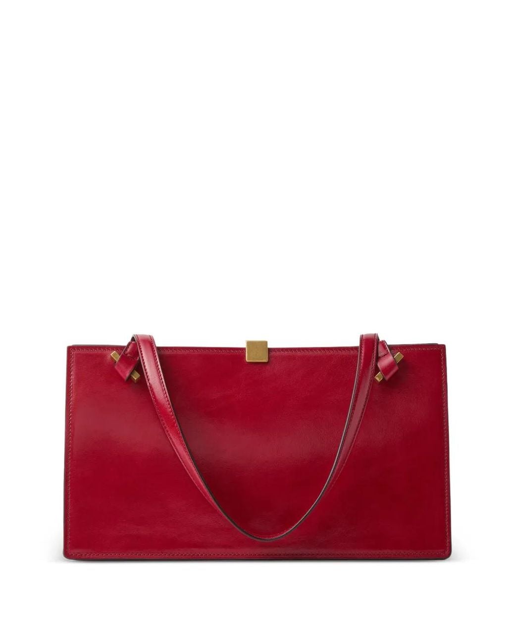 Versace Red Severine Leather Tote