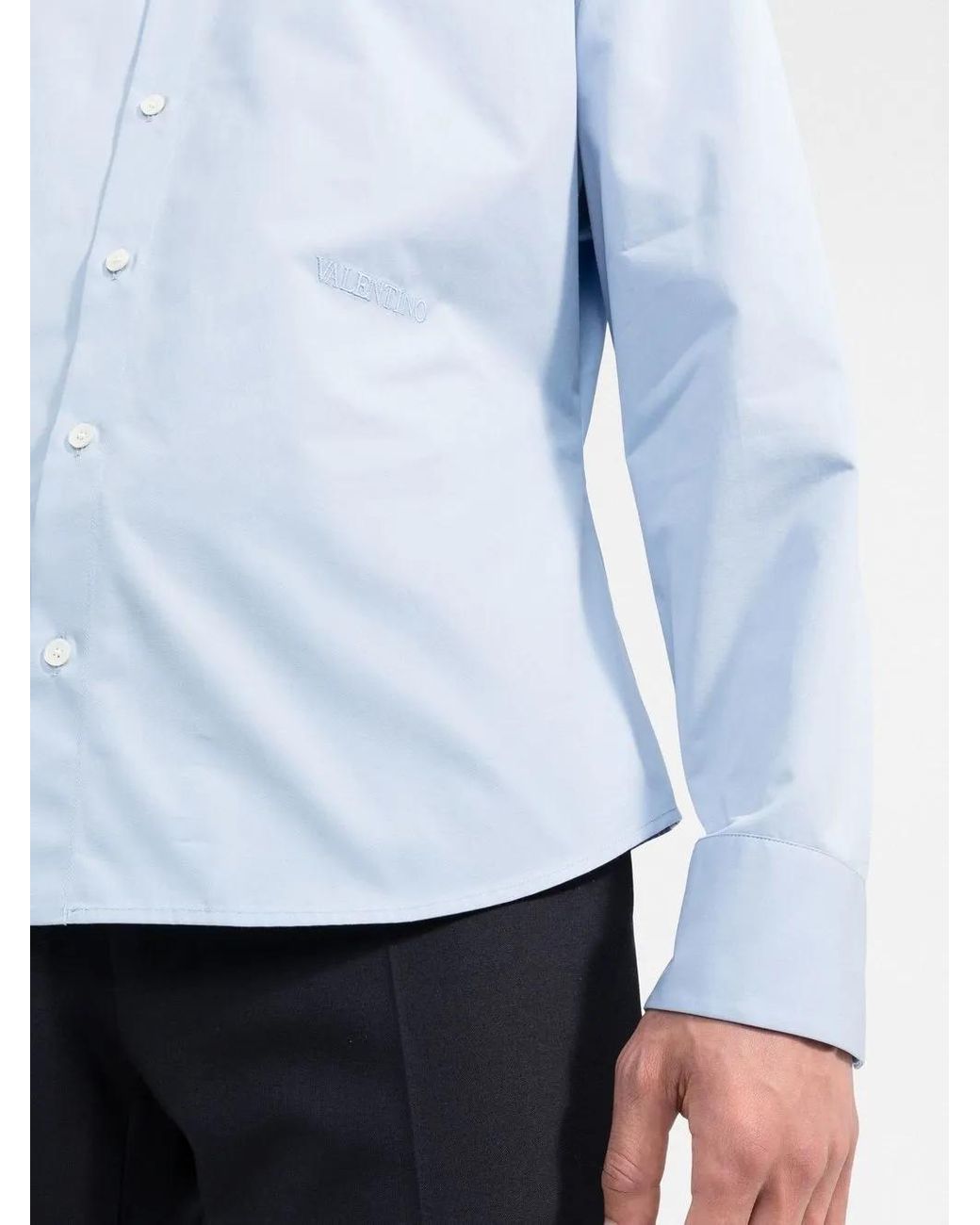 Valentino Garavani Blue Logo Shirt for men