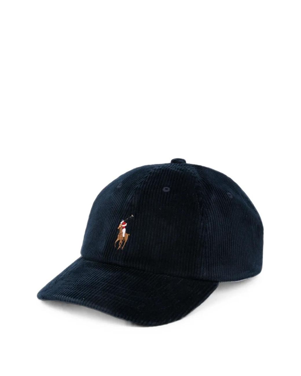 Polo Ralph Lauren Blue Logo-Embroidered Corduroy Cap