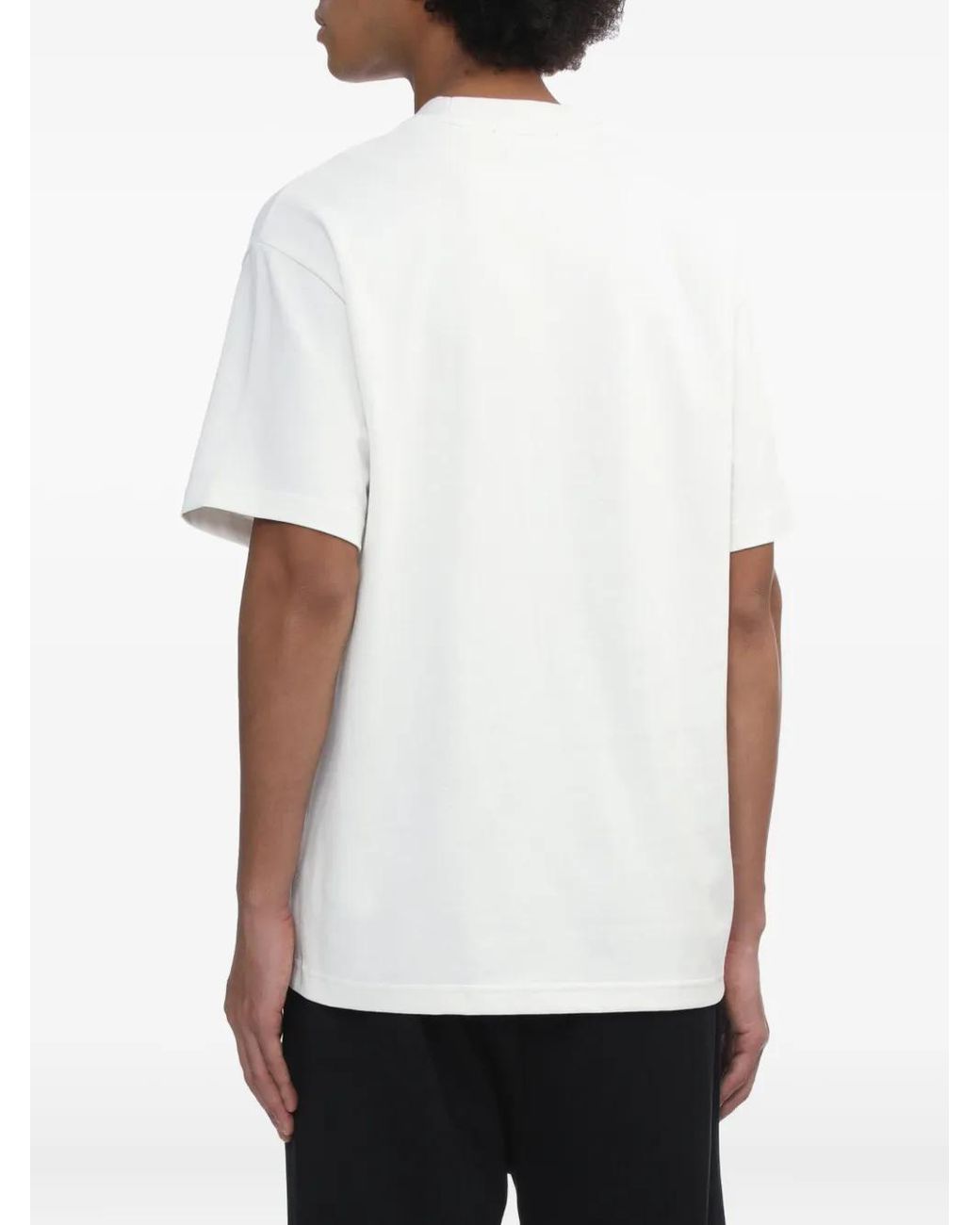 Fred Perry White Oval-Logo Cotton T-Shirt for men