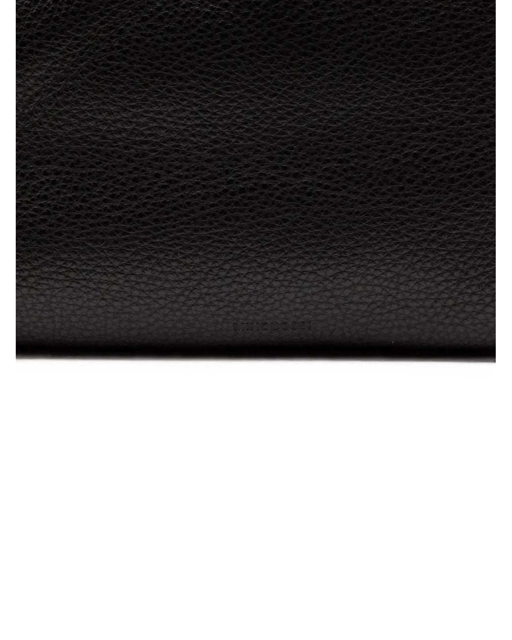 MINOBOSSI Black Large Abigail Leather Tote Bag