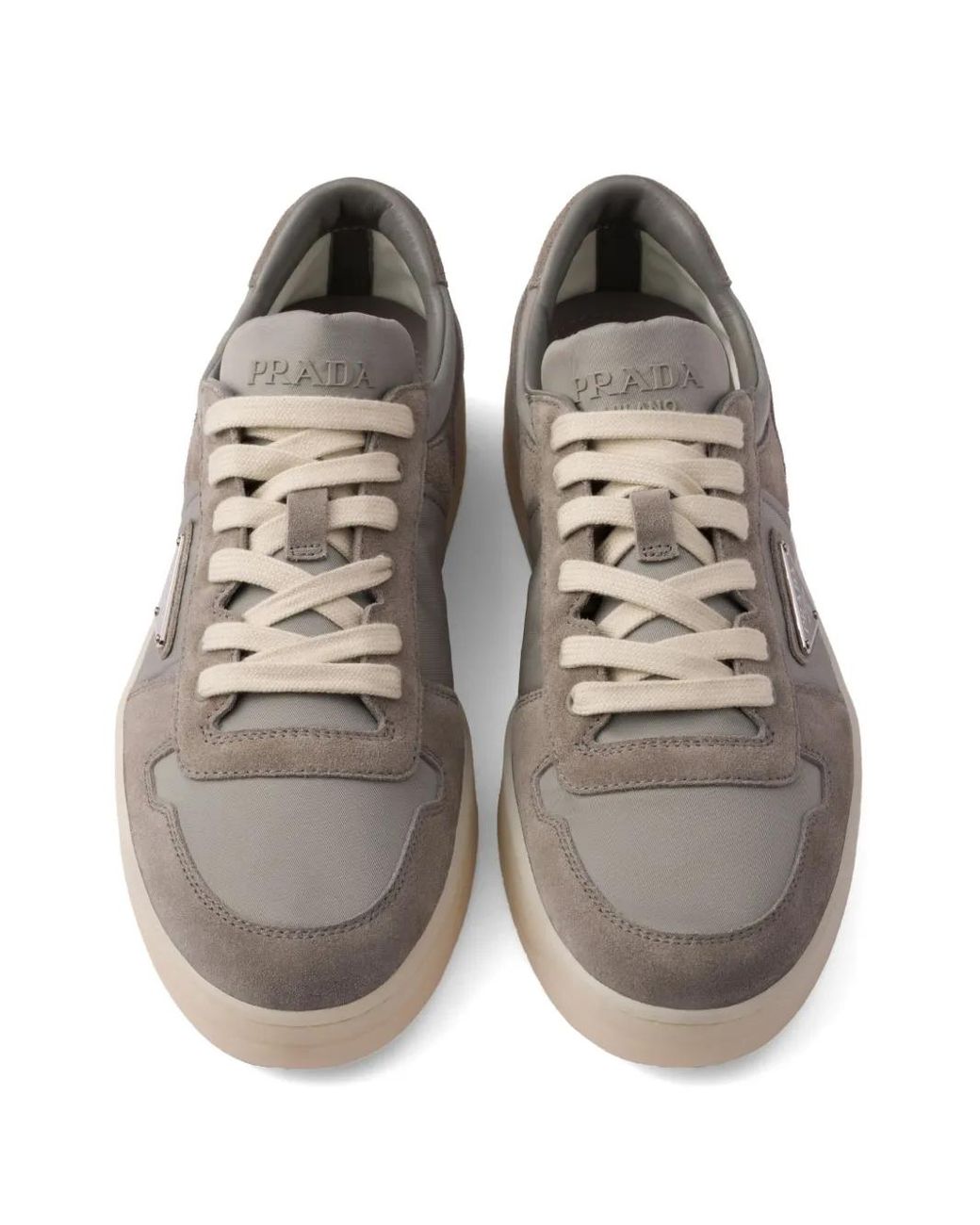 Prada Brown Low-Top Lace-Up Sneakers for men
