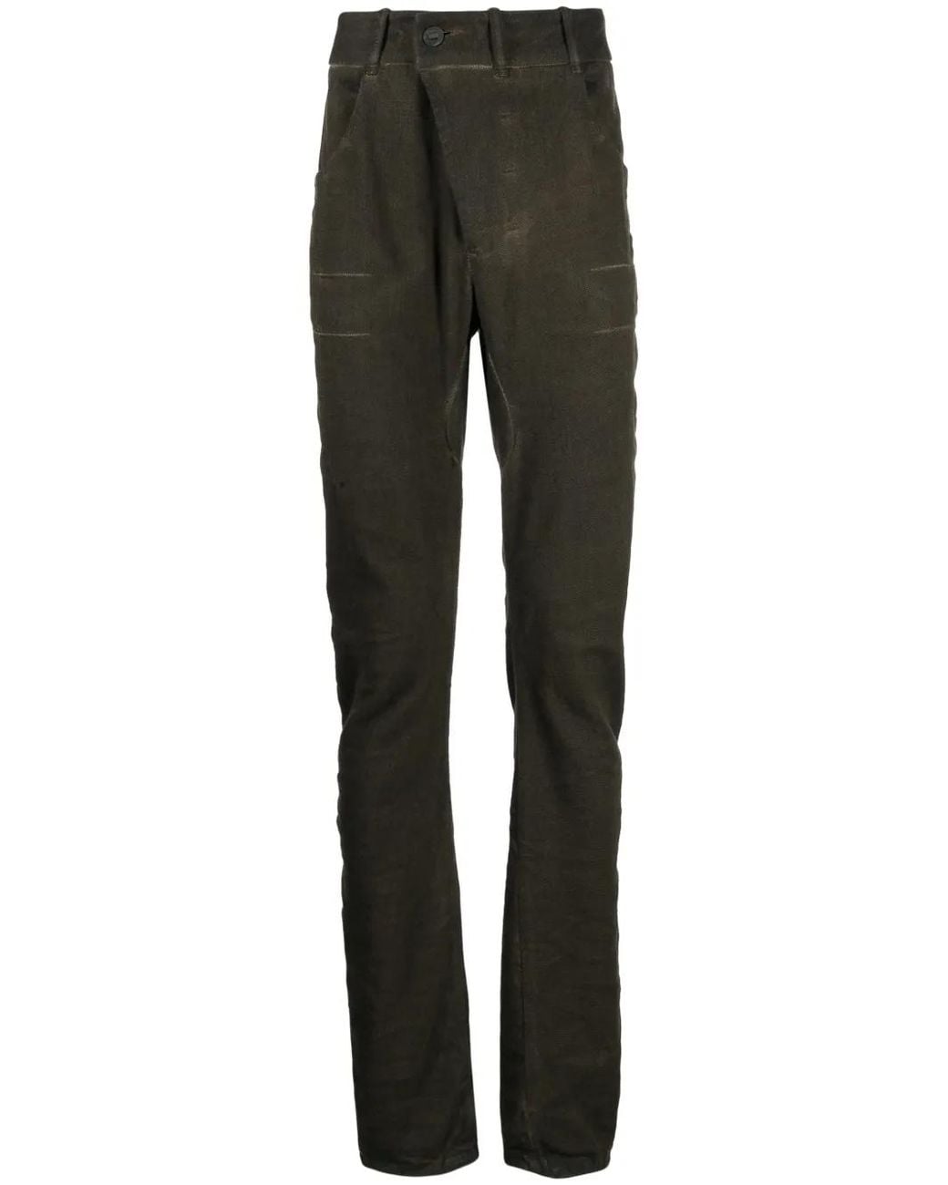 Boris Bidjan Saberi Gray Drop-Crotch Jeans for men