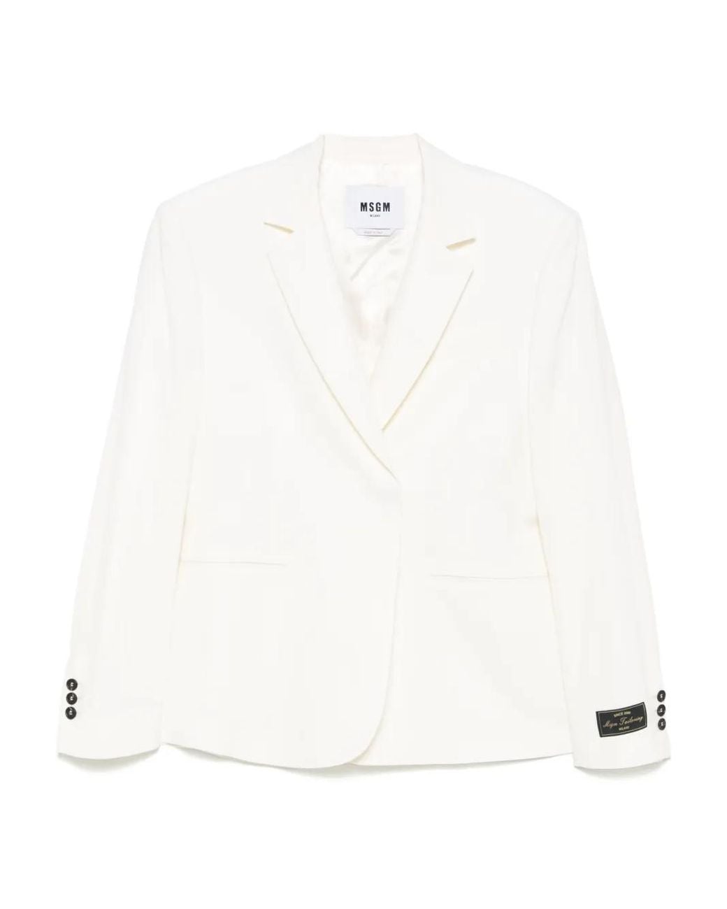 MSGM Blazer Met Dubbele Rij Knopen in het White