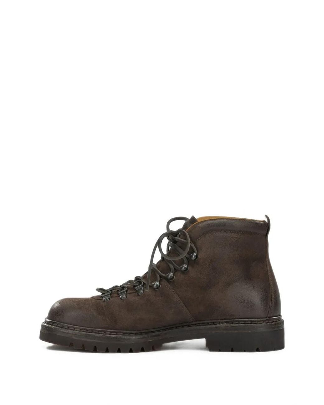 Officine Creative Brown Lace-Up Leather Boots for men