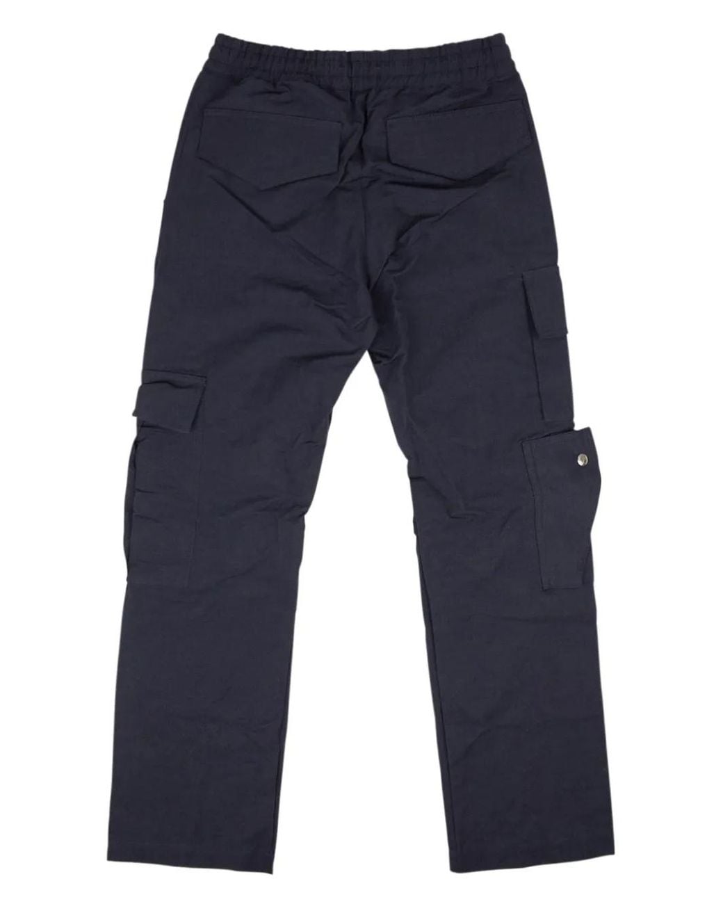 Rhude Blue Drawstring-Waist Cargo Trousers for men