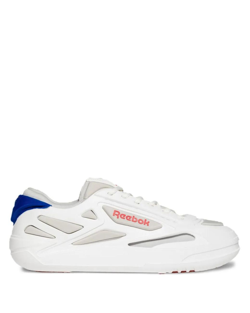 Reebok White Club C Logo-Patch Sneakers