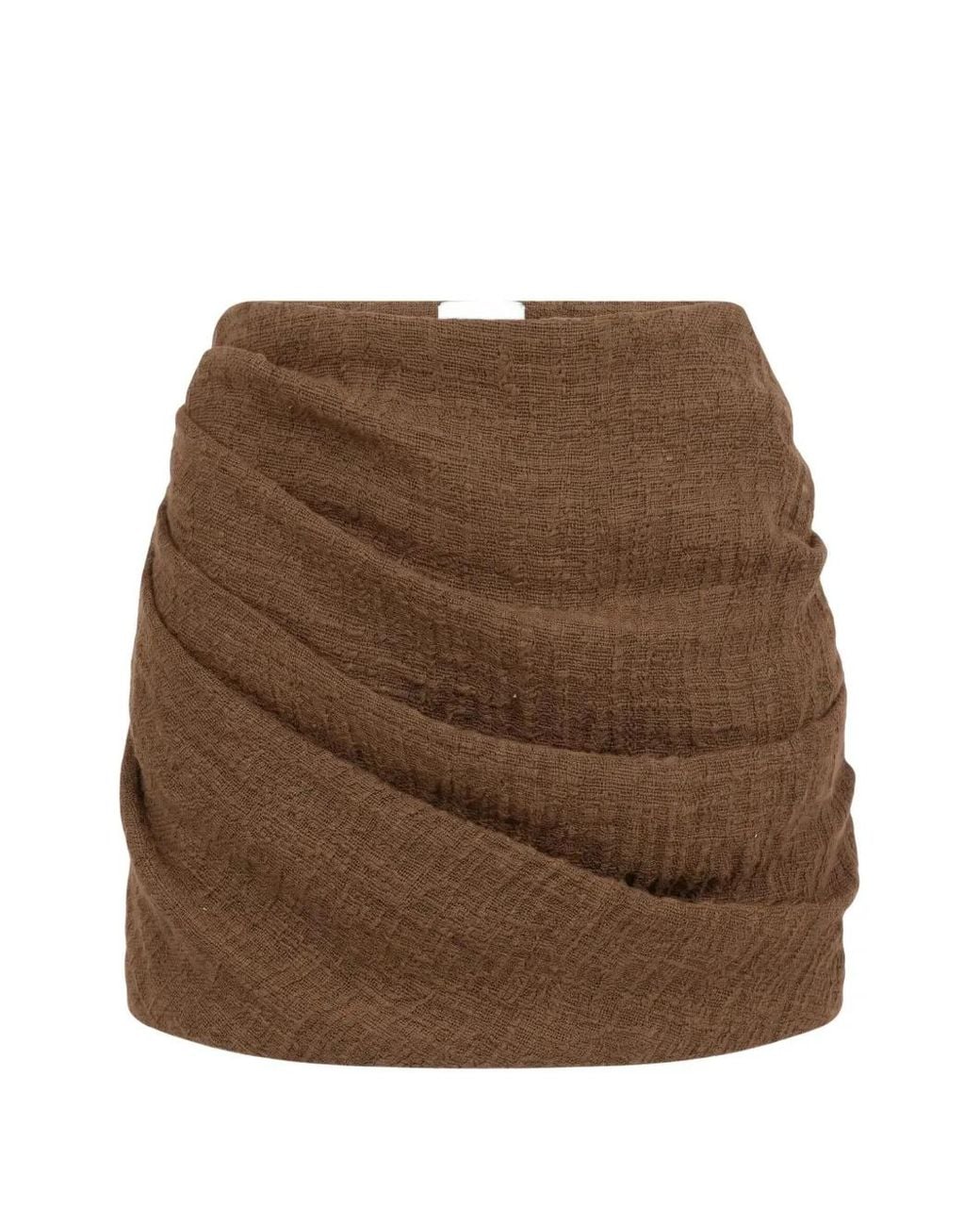 Falda Spetses Drapeada LeKasha de color Brown