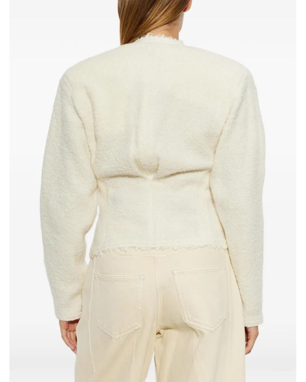 Isabel Marant White Suna Wool Blend Jacket