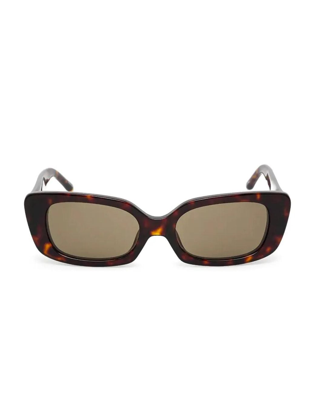 Magda Butrym Brown Rectangle-Frame Sunglasses