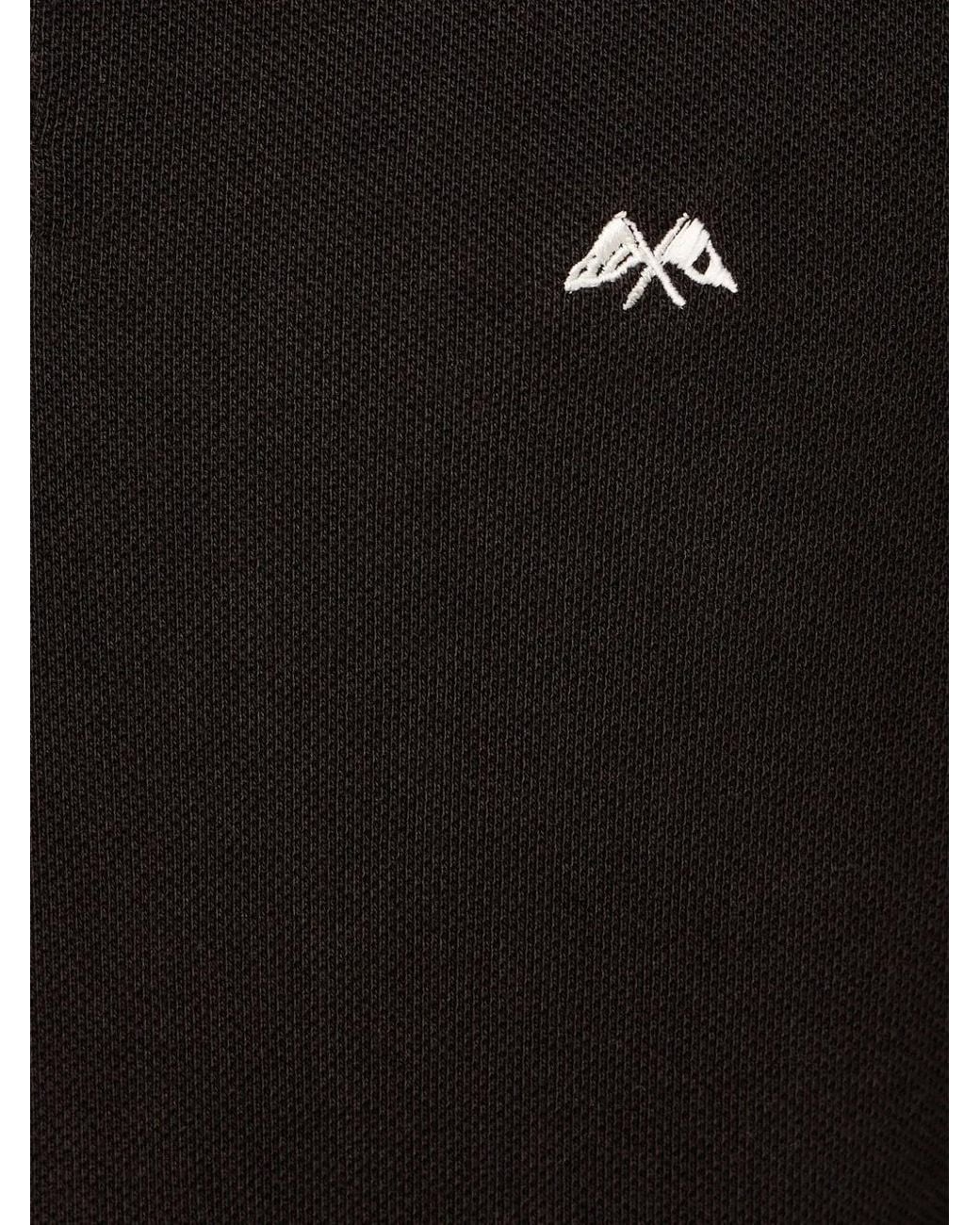 Lindbergh Black Embroidered-Logo Polo Shirt for men