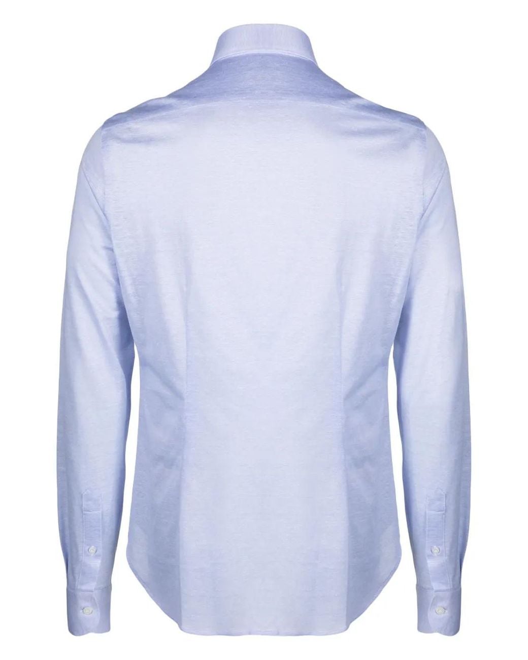 Orian Blue Long-Sleeve Buttoned Shirt for men